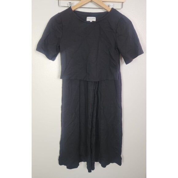 Ripley Rader Women's Sz. 1 Black Ponte Wide Leg Pant/Short Sleeve Top